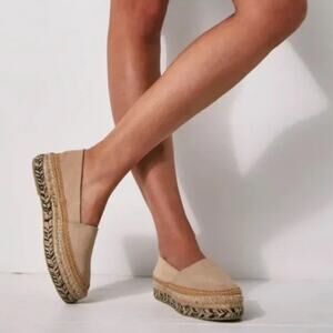 New! Free People Eden Double Stack Espadrilles - Size US 7.5 / EU 38